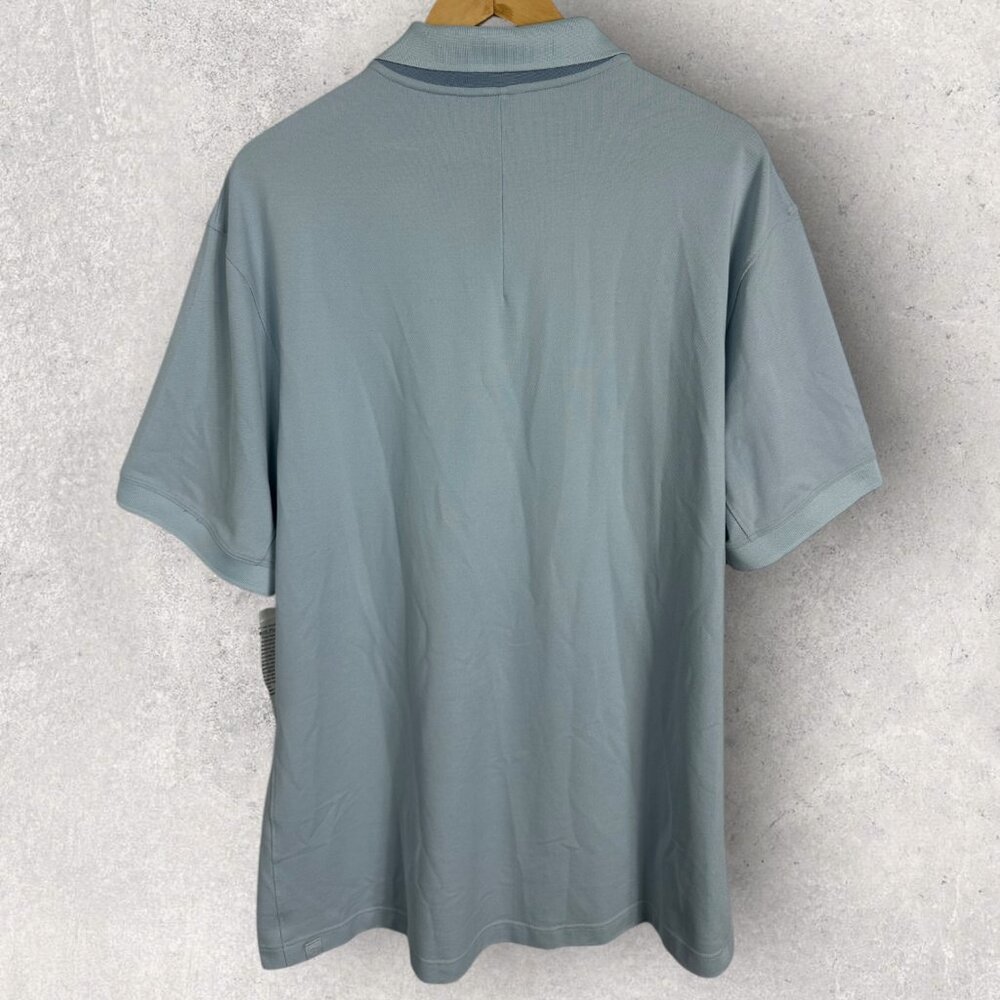 NWT Lululemon Tech‎ Pique Polo Short Sleeve Shirt Mens Size XXL Blue M3BCSS NEW - Picture 3 of 15